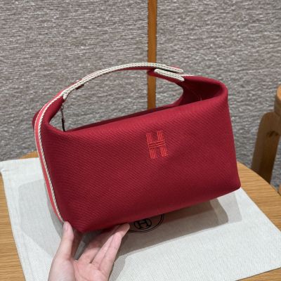 Carmin Toile Bridea Brac Large Model Case Palladium Hardware