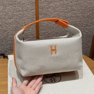 Orange Toile Bridea Brac Large Model Case Palladium Hardware