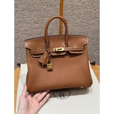 Fauve Barenia Birkin 25 Gold Hardware