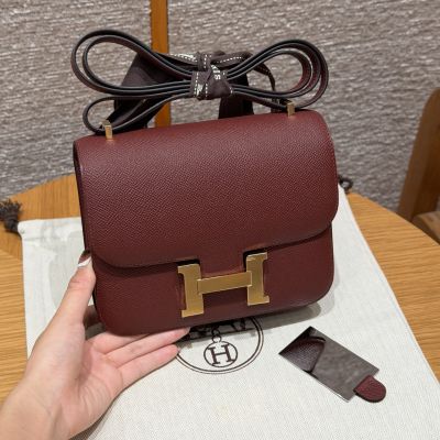 Rouge H Epsom Constance 18 Gold Hardware