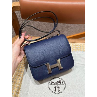 Blue Saphir Epsom Constance 18 Palladium Hardware