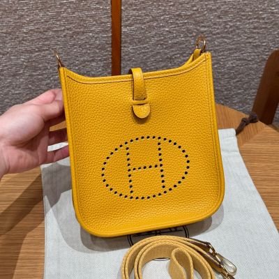 Jaune Amber Clemence Mini Evelyne 16 Gold Hardware