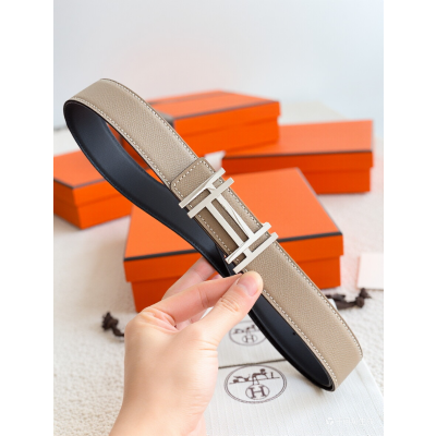 Hau Carre Reversible Leather Belt 32mm