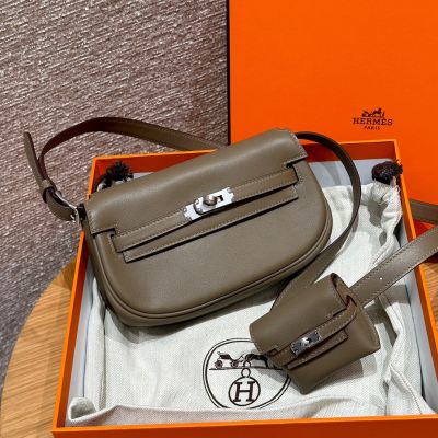 Etoupe Swift Kelly Moove Bag Palladium Hardware