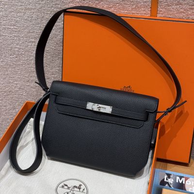 Black Togo Kelly Depeches 25 Palladium Hardware