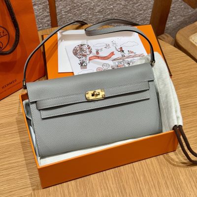 Girs Mouette Epsom Kelly-To-Go Wallet Gold Hardware