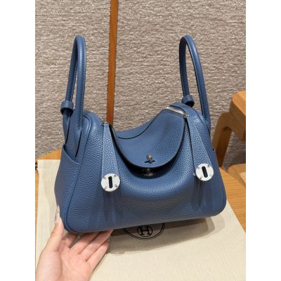 Blue Agate Clemence Lindy 26 Palladium Hardware