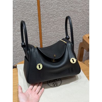 Black Clemence Lindy 26 Gold Hardware