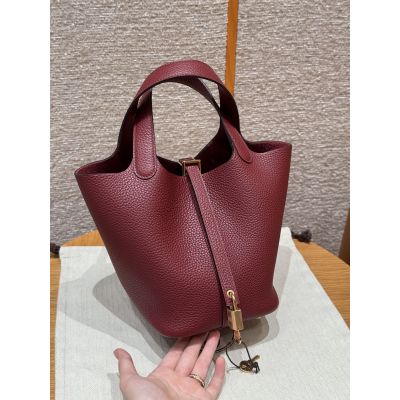 Rouge Grenat Clemence Picotin Lock 18 GoldHardware